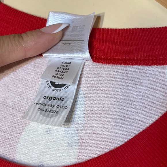 Red Snowman Print Long Sleeve Shirt christmas pj top - Picture 4 of 10